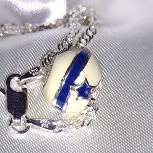 Hallmark Football Helmet Charm on a .925 Chain